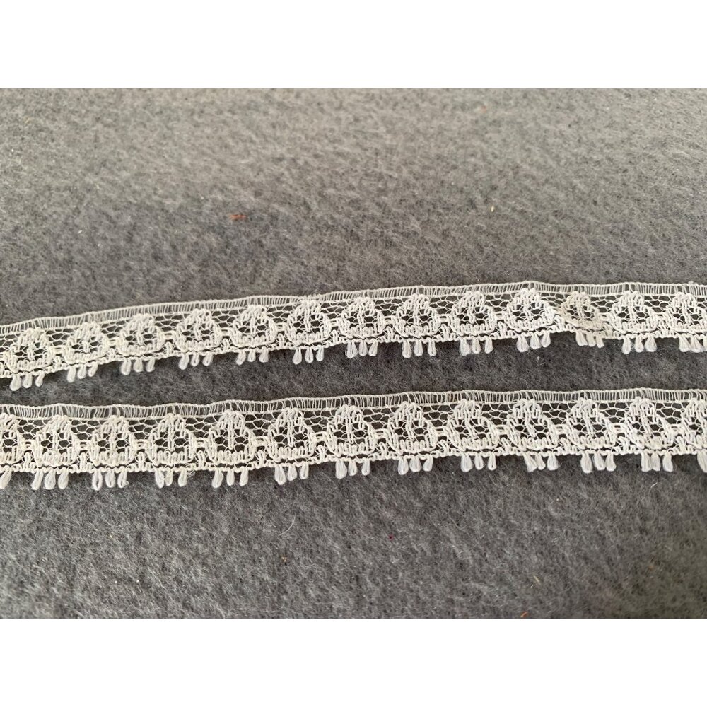 Vintage 1970 Plains Textile Corporation 1/4" White Insertion Entredeux Trim 3 yd